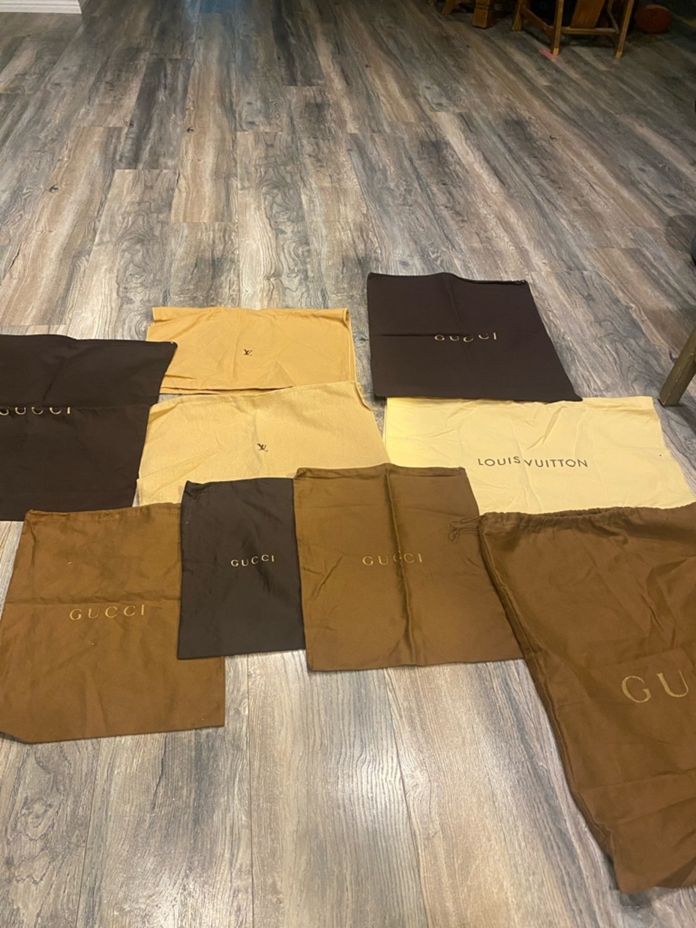 Large Louis Vuitton dust bags/Gucci